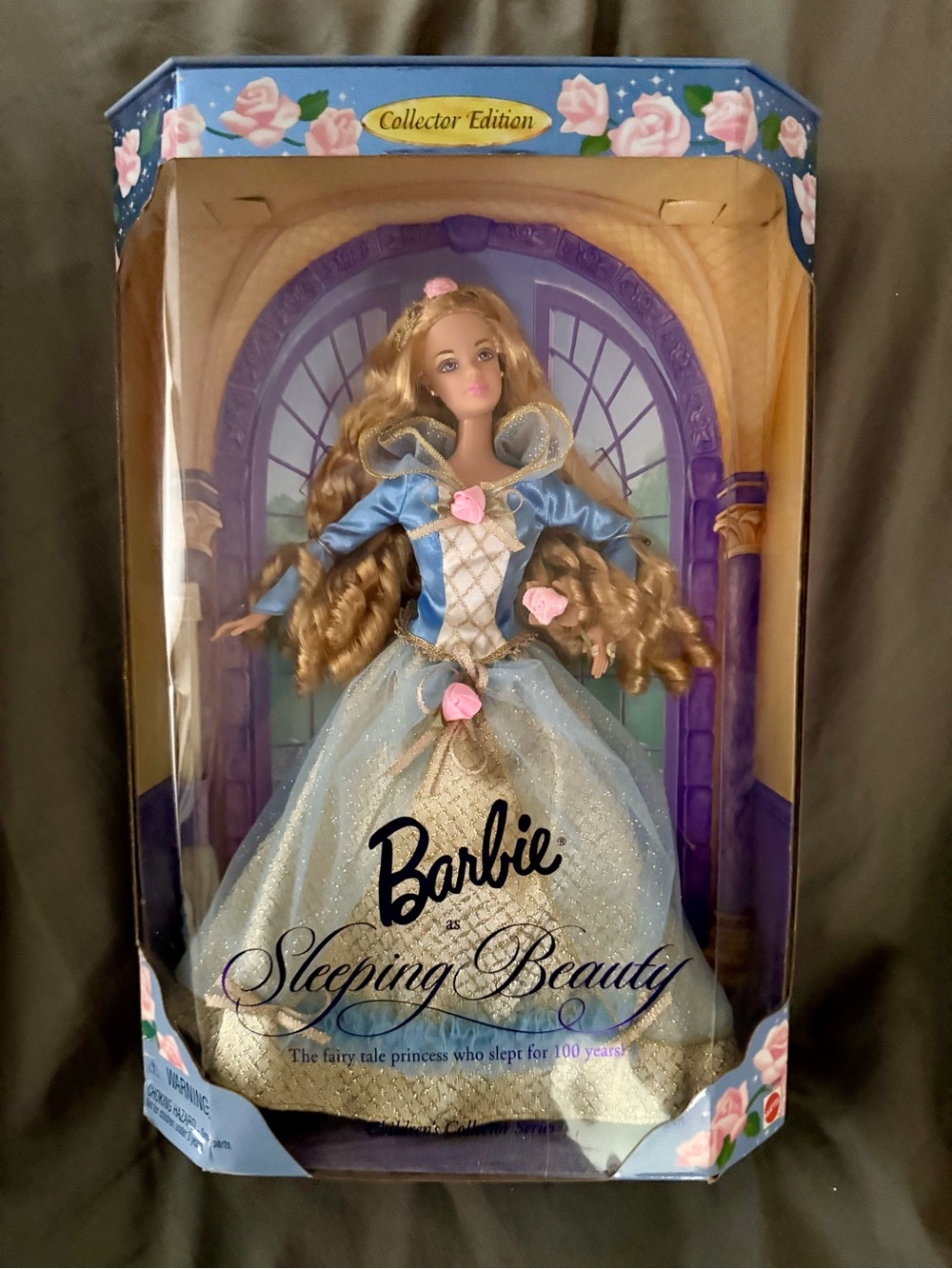 Barbie Sleeping Beauty Doll - Blue, Gold & Pink Accents (1999)